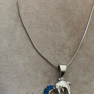 Dolphin Necklace Cardenas Silver 950 Opal